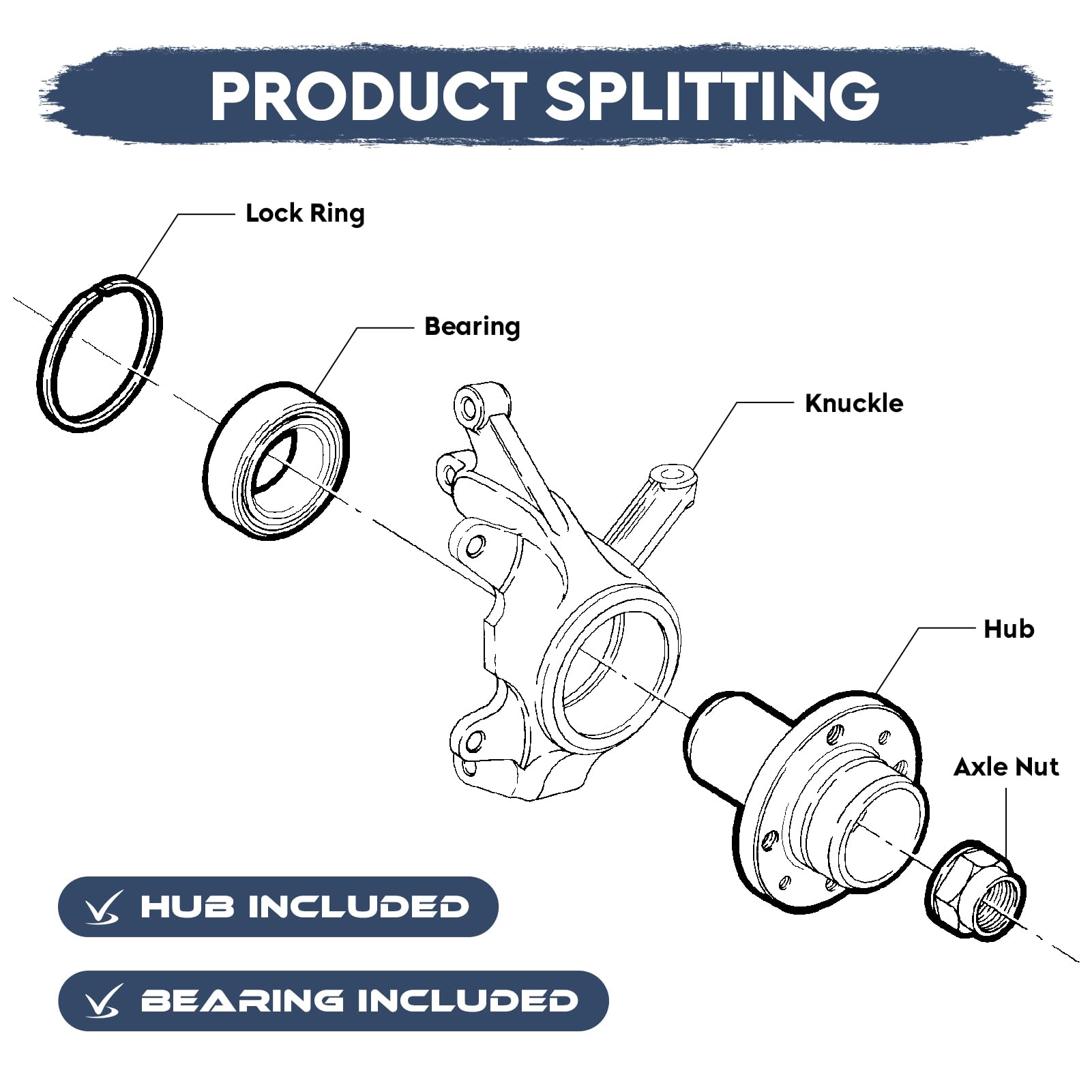 Amazon.com: TadaMark Front Left Suspension Steering Knuckle
